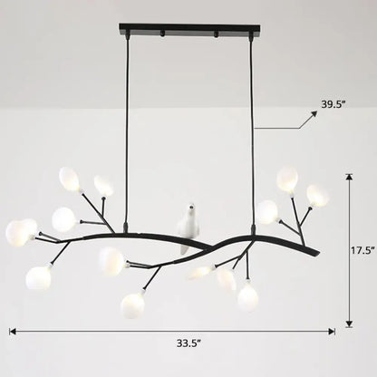 Postmodern metal bird island light black & white dining room hanging lamp