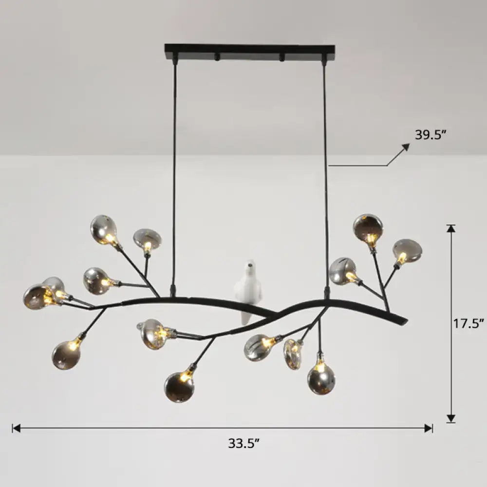 Postmodern metal bird island light black & white dining room hanging lamp