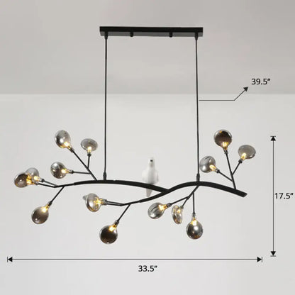 Postmodern metal bird island light black & white dining room hanging lamp