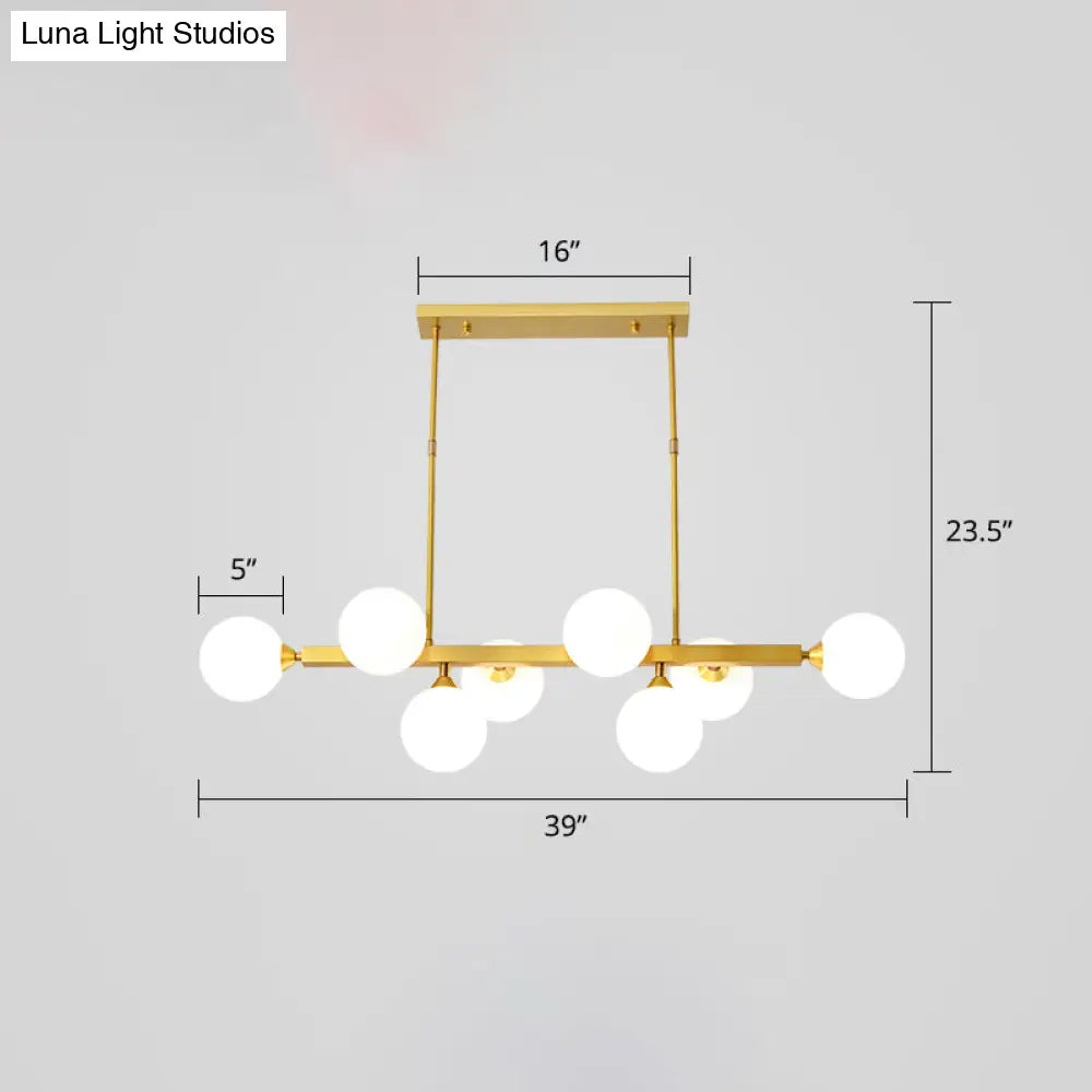 DecorBites™ Postmodern Opaline Glass Molecular Island Pendant Light for Dining Room