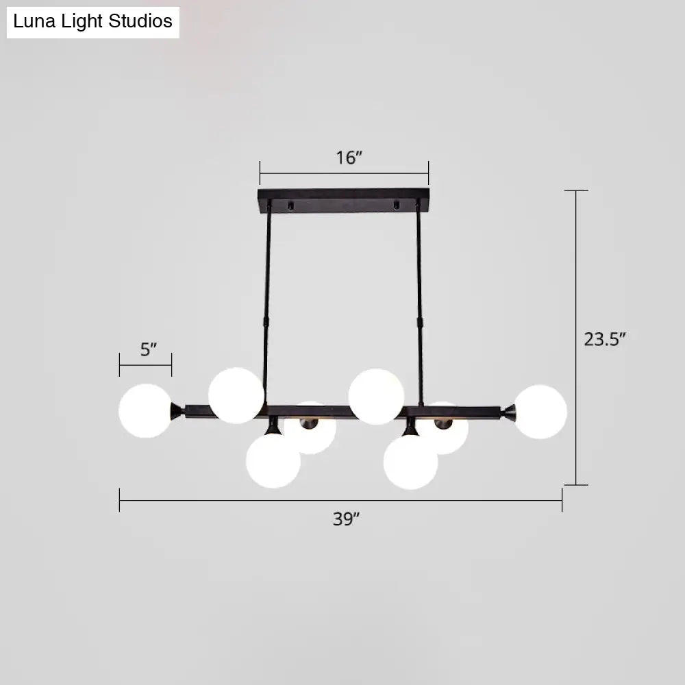 DecorBites™ Postmodern Opaline Glass Molecular Island Pendant Light for Dining Room