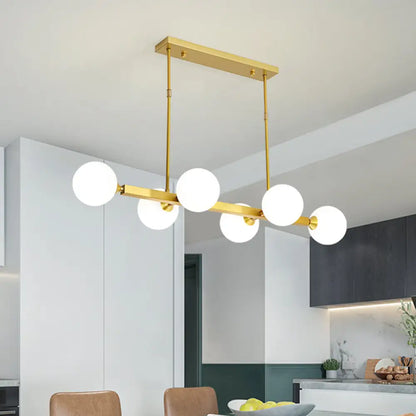 DecorBites™ Postmodern Opaline Glass Molecular Island Pendant Light for Dining Room