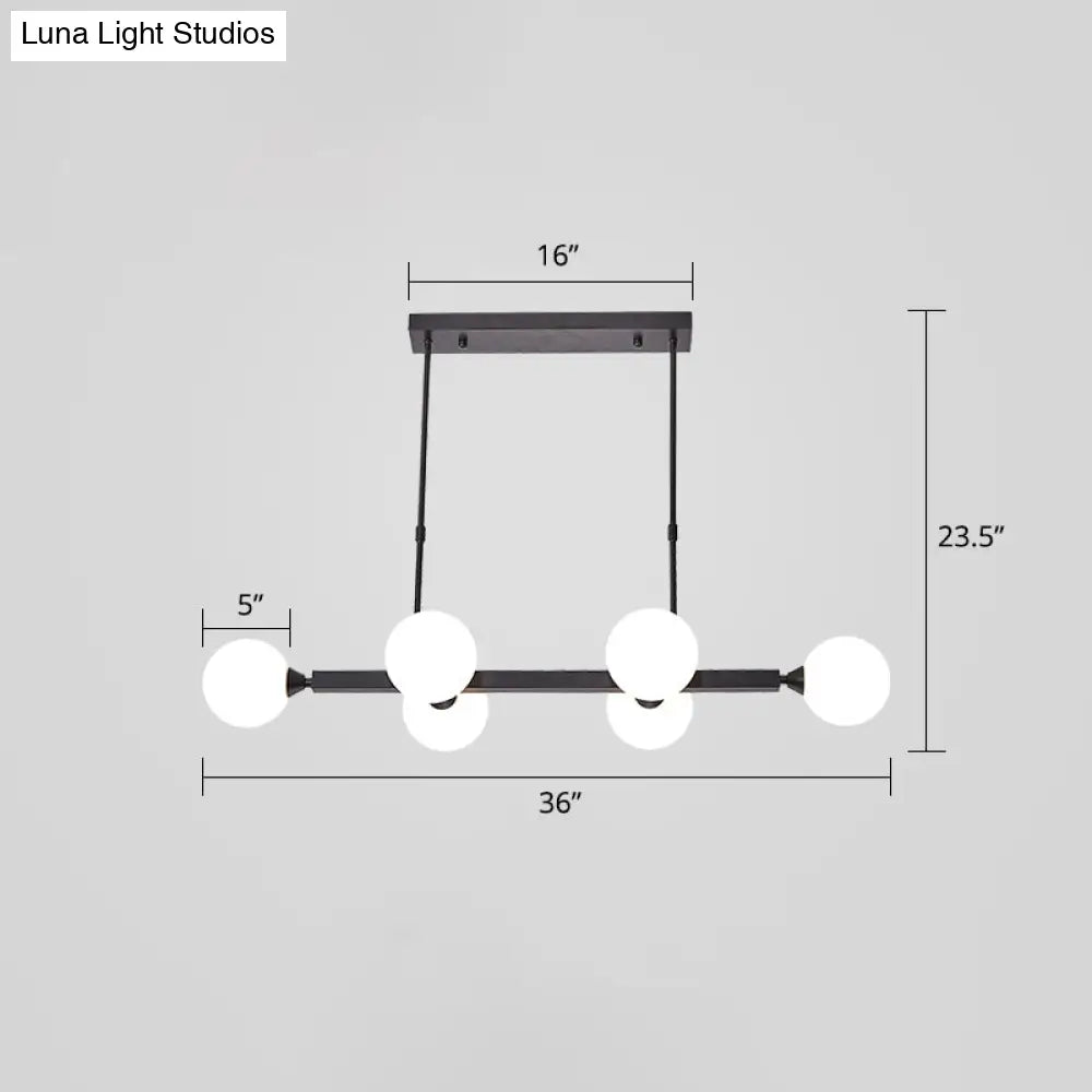 DecorBites™ Postmodern Opaline Glass Molecular Island Pendant Light for Dining Room