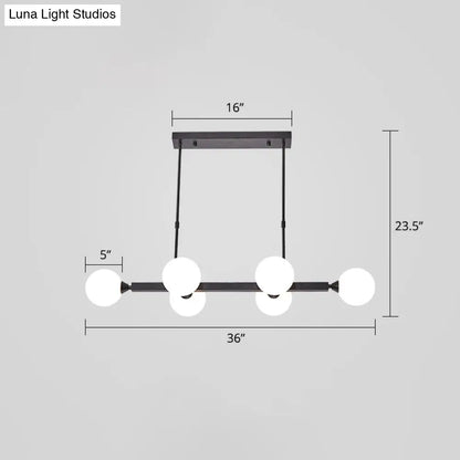 DecorBites™ Postmodern Opaline Glass Molecular Island Pendant Light for Dining Room