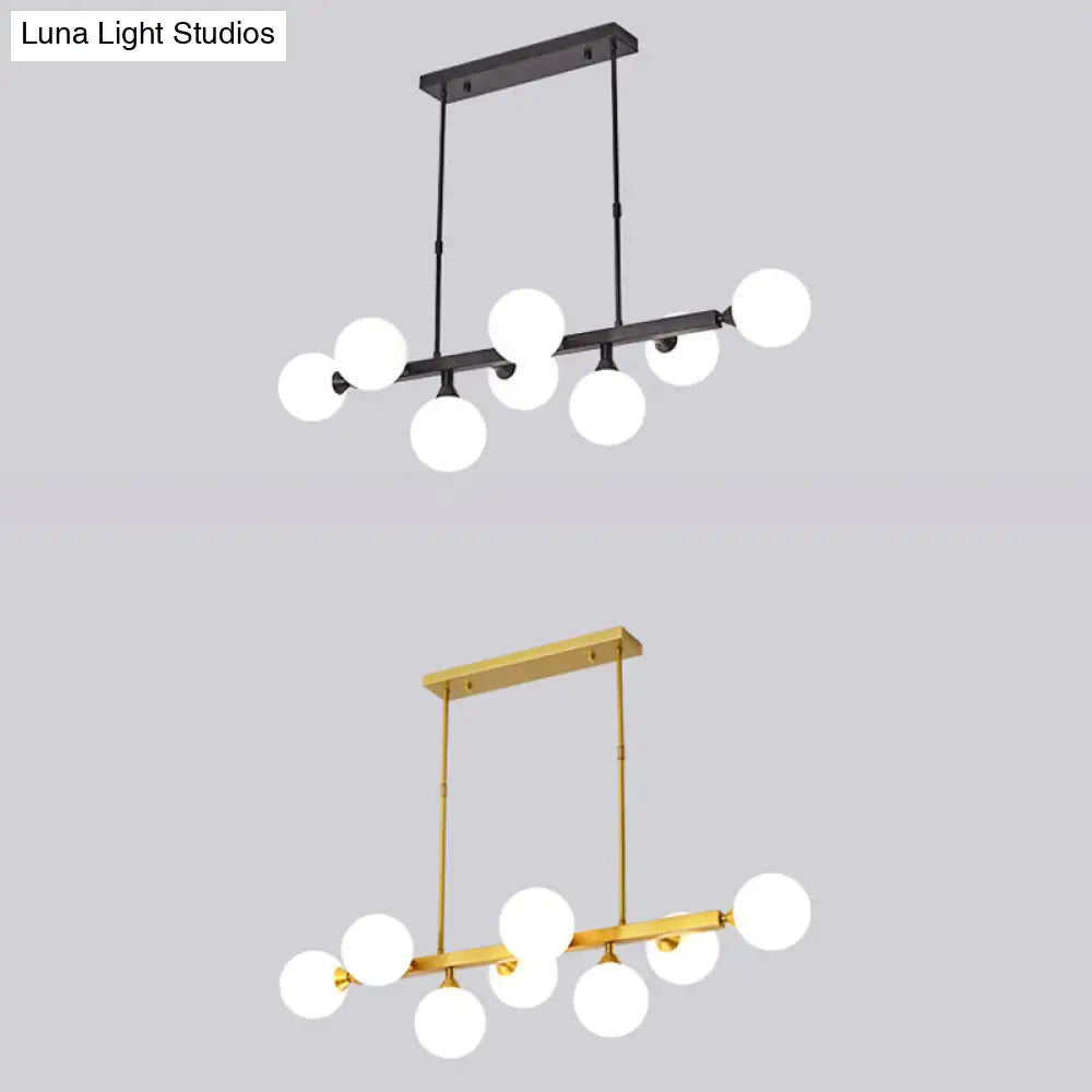 DecorBites™ Postmodern Opaline Glass Molecular Island Pendant Light for Dining Room