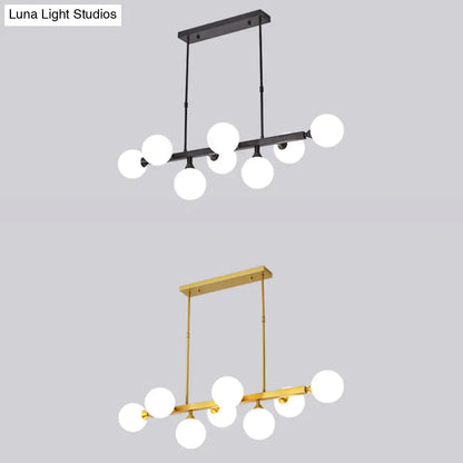 DecorBites™ Postmodern Opaline Glass Molecular Island Pendant Light for Dining Room