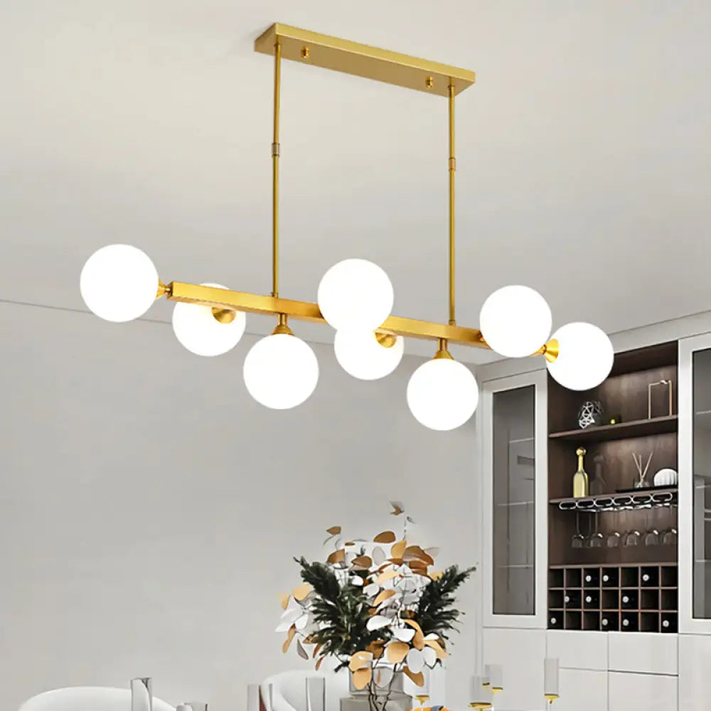 DecorBites™ Postmodern Opaline Glass Molecular Island Pendant Light for Dining Room