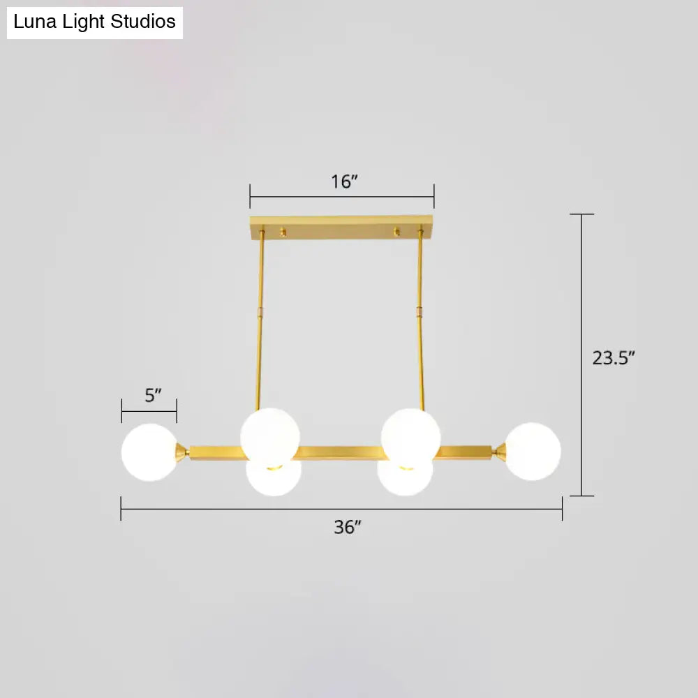 DecorBites™ Postmodern Opaline Glass Molecular Island Pendant Light for Dining Room