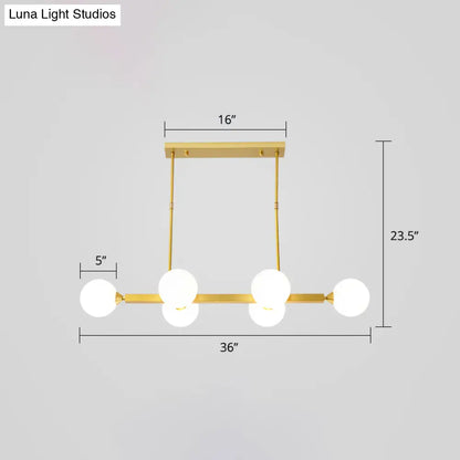 DecorBites™ Postmodern Opaline Glass Molecular Island Pendant Light for Dining Room