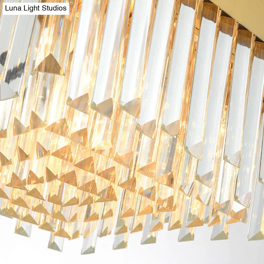 DecorBites™ Postmodern Oval Island Lighting Fixture with Crystal Accents - 23 Head Ceiling Light