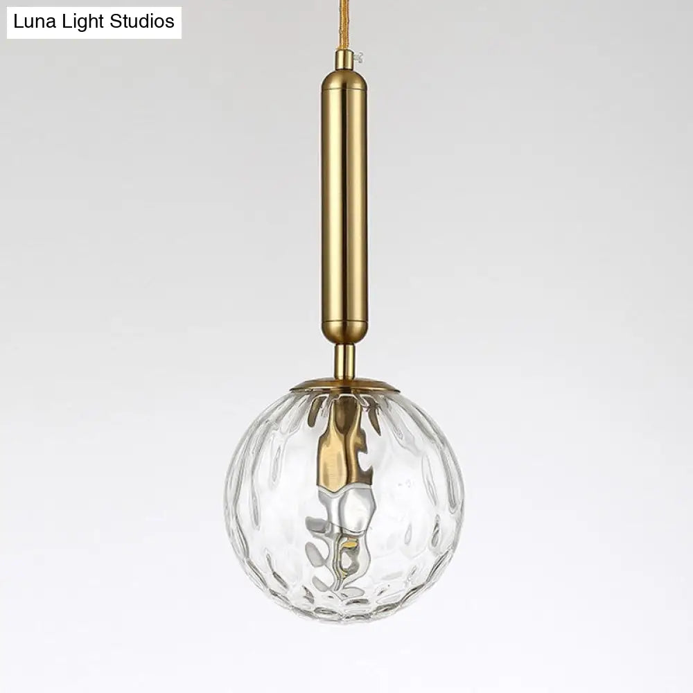 DecorBites™ Postmodern Spherical Wall Mounted Lamp in Black/Gold with Clear Water/White Glass - Perfect Bedside Light