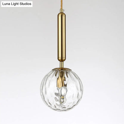DecorBites™ Postmodern Spherical Wall Mounted Lamp in Black/Gold with Clear Water/White Glass - Perfect Bedside Light