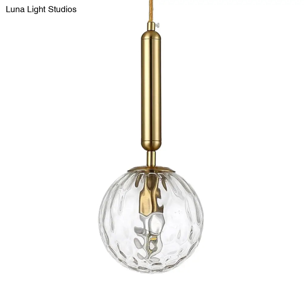 DecorBites™ Postmodern Spherical Wall Mounted Lamp in Black/Gold with Clear Water/White Glass - Perfect Bedside Light