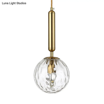DecorBites™ Postmodern Spherical Wall Mounted Lamp in Black/Gold with Clear Water/White Glass - Perfect Bedside Light