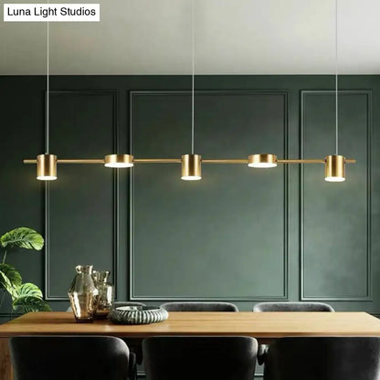 DecorBites™ Postmodern Straight Bar LED Ceiling Light for Kitchen Island – Stylish Metal Hanging Fixture