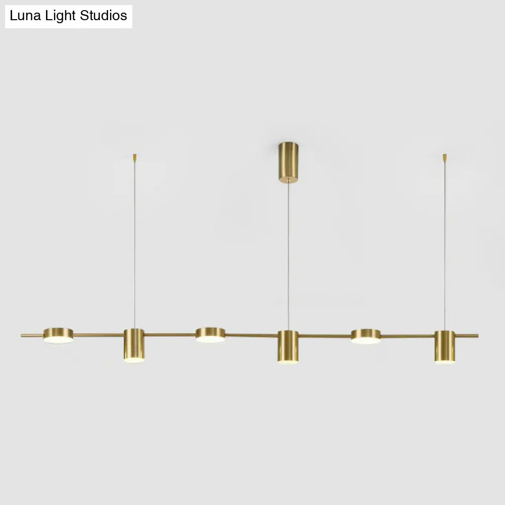 DecorBites™ Postmodern Straight Bar LED Ceiling Light for Kitchen Island – Stylish Metal Hanging Fixture