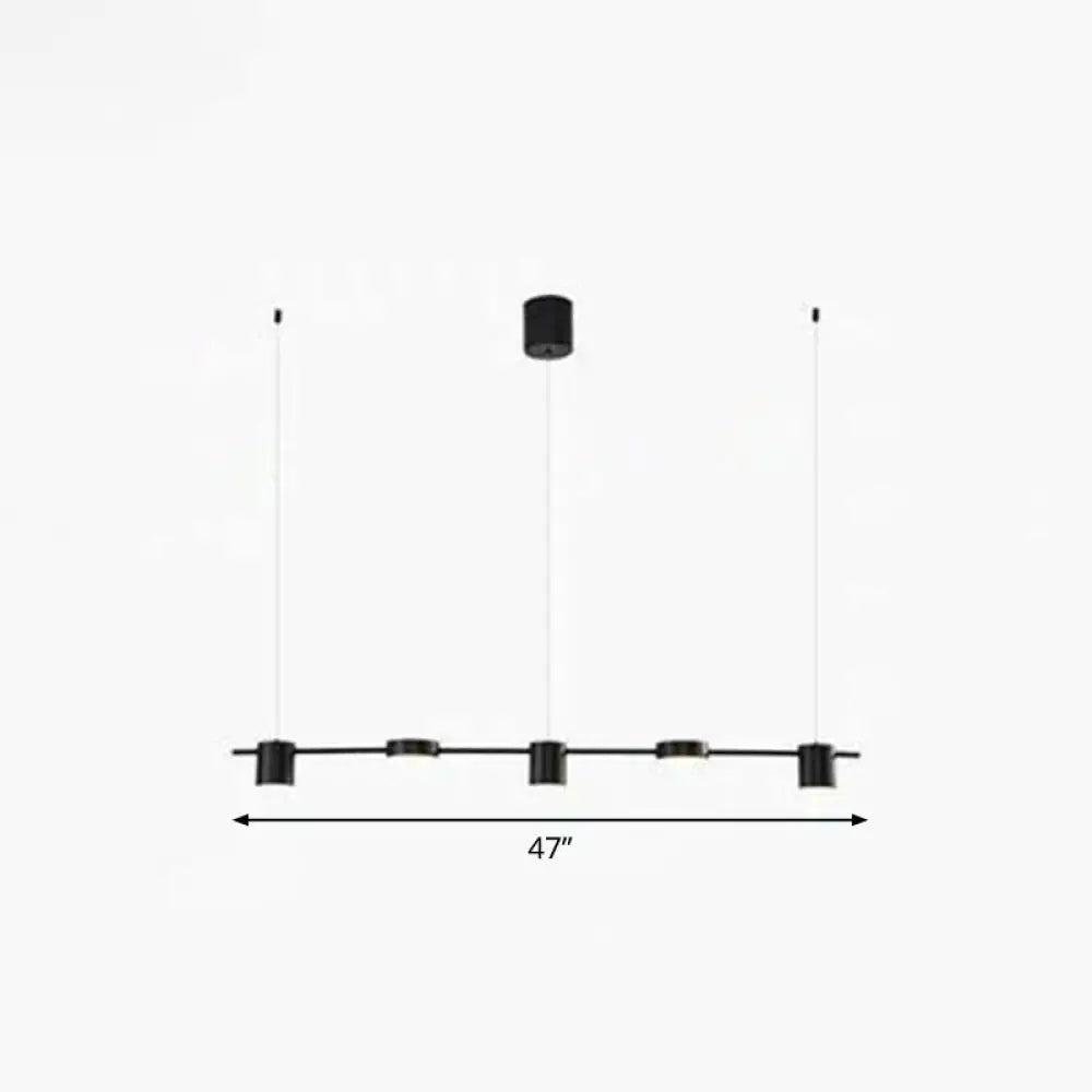 DecorBites™ Postmodern Straight Bar LED Ceiling Light for Kitchen Island – Stylish Metal Hanging Fixture