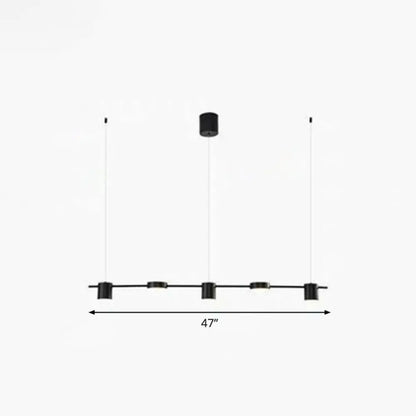DecorBites™ Postmodern Straight Bar LED Ceiling Light for Kitchen Island – Stylish Metal Hanging Fixture
