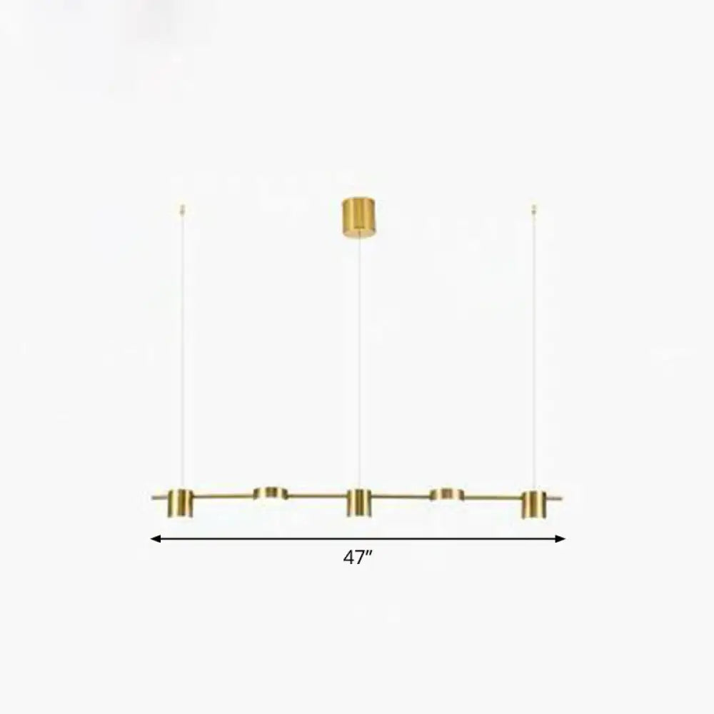 DecorBites™ Postmodern Straight Bar LED Ceiling Light for Kitchen Island – Stylish Metal Hanging Fixture