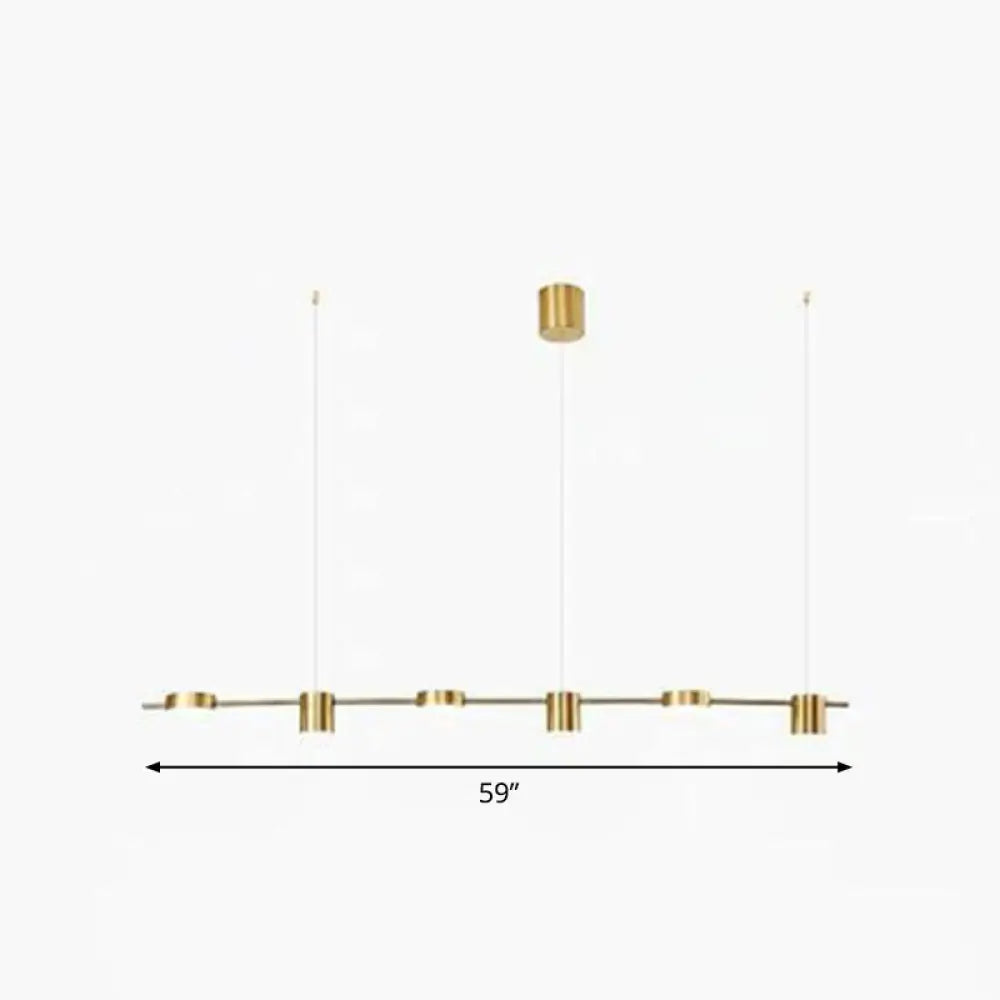 DecorBites™ Postmodern Straight Bar LED Ceiling Light for Kitchen Island – Stylish Metal Hanging Fixture