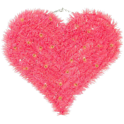 Pre-Lit Valentine's Day Tinsel Hearts with Lights