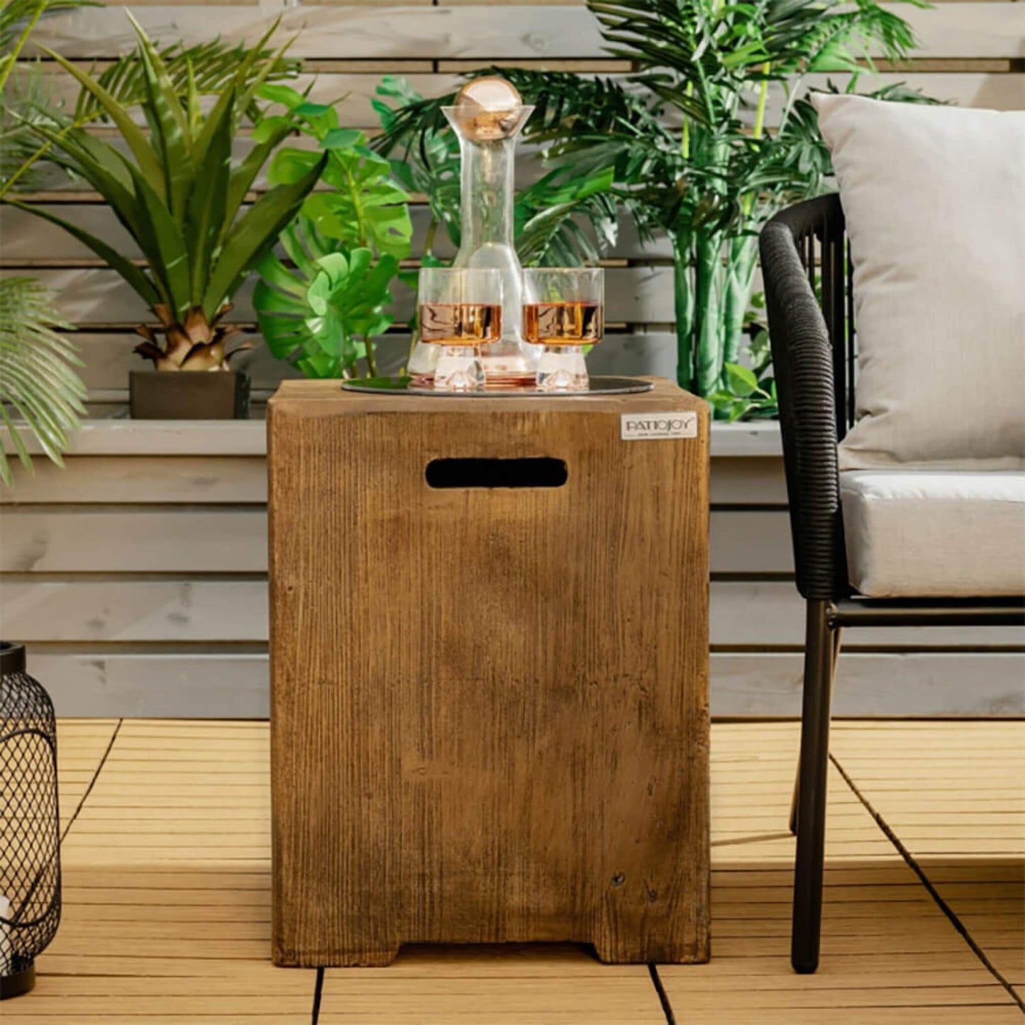 Premium 16-Inch Outdoor Hideaway Table Cover For Standard 20 LBS Propane Tank (SAK73142)