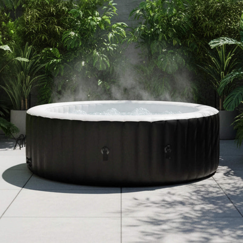 Premium Large 4-Person Inflatable Hot Tub Kit With 8-Color LED Lights (SAK20759)