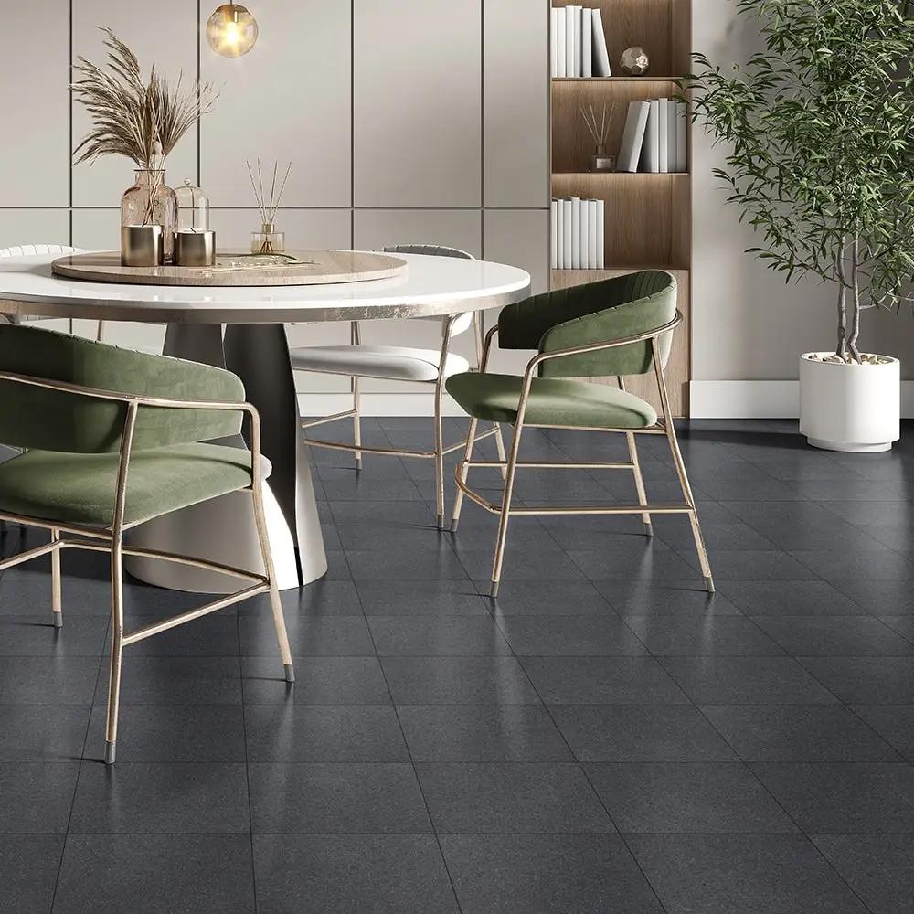 Premium Absolute Black Honed Granite Tiles 12x12