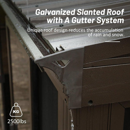 [10x12FT] Alora Premium Against Wall Mounted Solarium Sunroom With Galvanized Steel Sloping Roof (SAK96375)