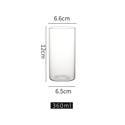 Premium clear glass highball cup set – dining room drinkware
