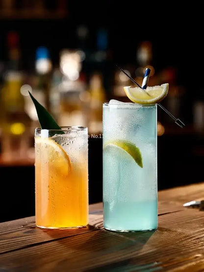 Premium clear glass highball cup set – dining room drinkware