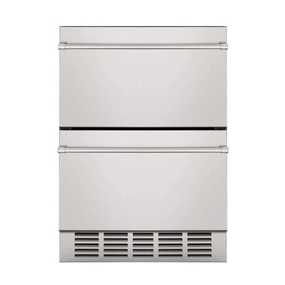 Premium 5.3 Cu.Ft Double Drawer Stainless Steel Built-In Wine Beverage Undercounter Refrigerator (SAK92576)