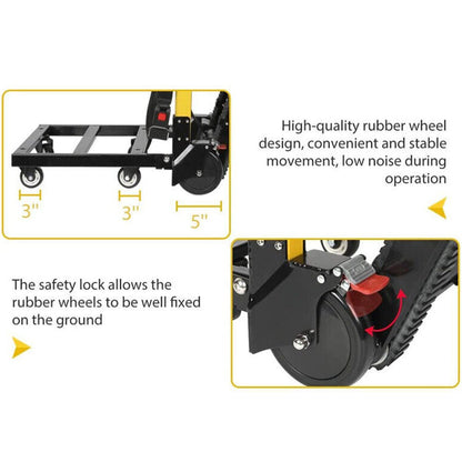Premium Electric Stair Climbing Dolly Hand Truck Folding Cart With Wheels, 440LBS (SAK31825)