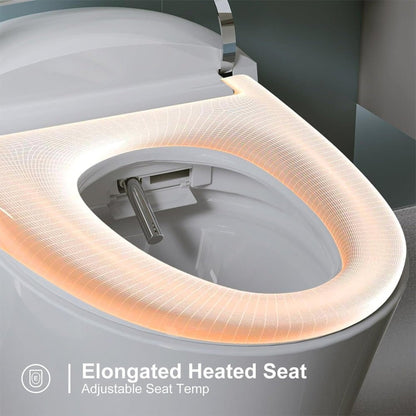 Nuvia Premium Smart Heated Tankless Bidet Toilet With Dual Flush System (SAK10485)