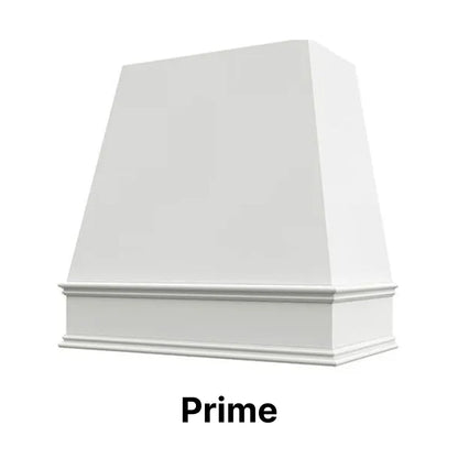 Wood Range Hood With Tapered Front and Decorative Trim - 30", 36", 42", 48", 54" and 60" Widths Available