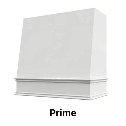Wood Range Hood With Angled Front and Decorative Trim - 30", 36", 42", 48", 54" and 60" Widths Available