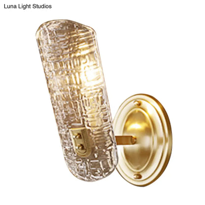 DecorBites™ Prism Crystal Wall Sconce with 1/2 Lights - Brass Mount for Corridors