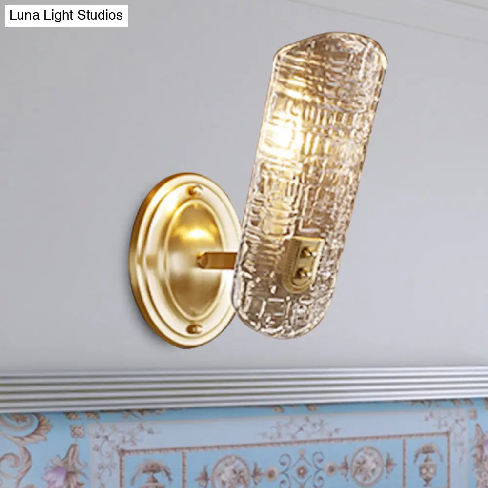DecorBites™ Prism Crystal Wall Sconce with 1/2 Lights - Brass Mount for Corridors