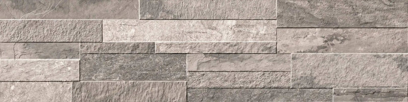 Veneer World Pro Ledgestone Ridge Grey Slate Look Porcelain Accent Tiles 6x24