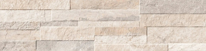 Veneer World Pro Ledgestone Ridge White Corner Quartz Look Porcelain Moldings 5.75x24