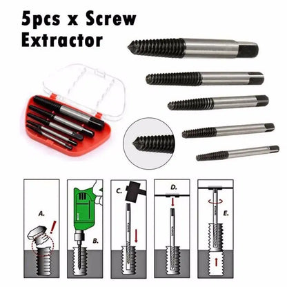 Professional alloy steel extractor drill bit set garage tool
