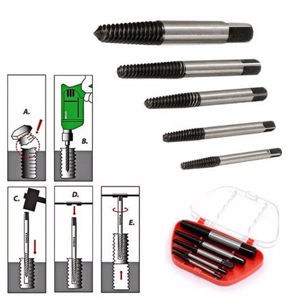 Professional alloy steel extractor drill bit set garage tool
