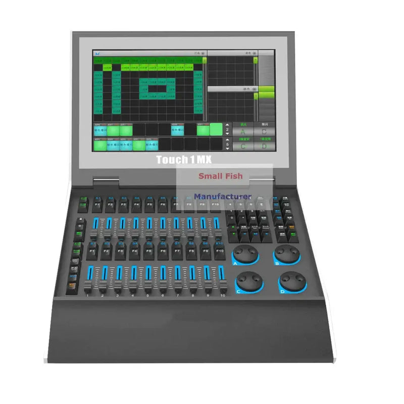 Professional black & blue touchscreen dmx console lighting control
