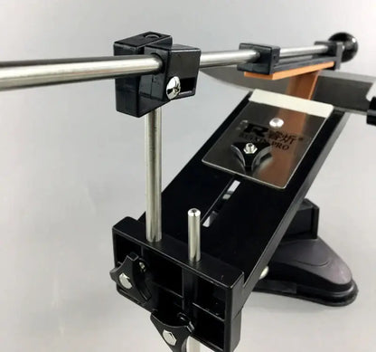 Professional black & silver knife sharpener with stone bars grinders kitchen tool