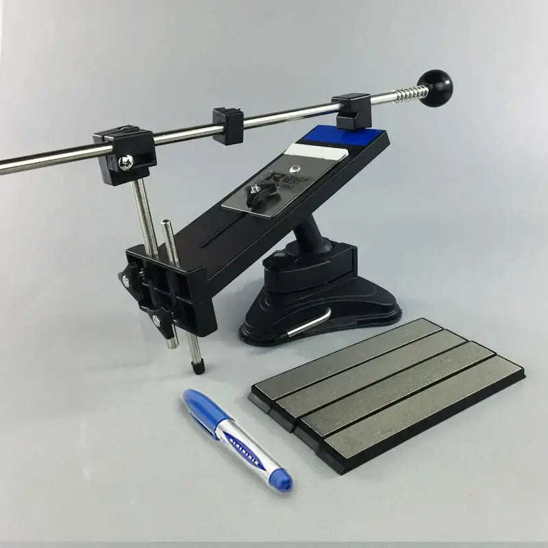 Professional black & silver knife sharpener with stone bars grinders kitchen tool