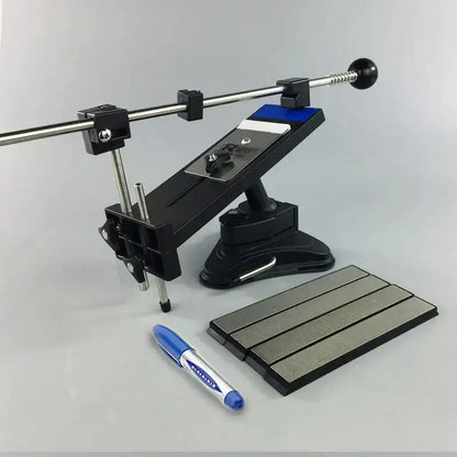 Professional black & silver knife sharpener with stone bars grinders kitchen tool