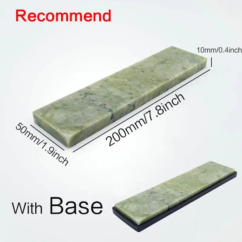 Professional green stone knife sharpener set kitchen honing block