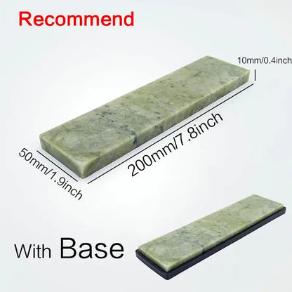 Professional green stone knife sharpener set kitchen honing block