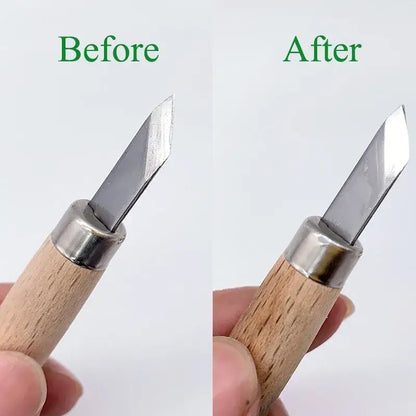 Professional green stone knife sharpener set kitchen honing block