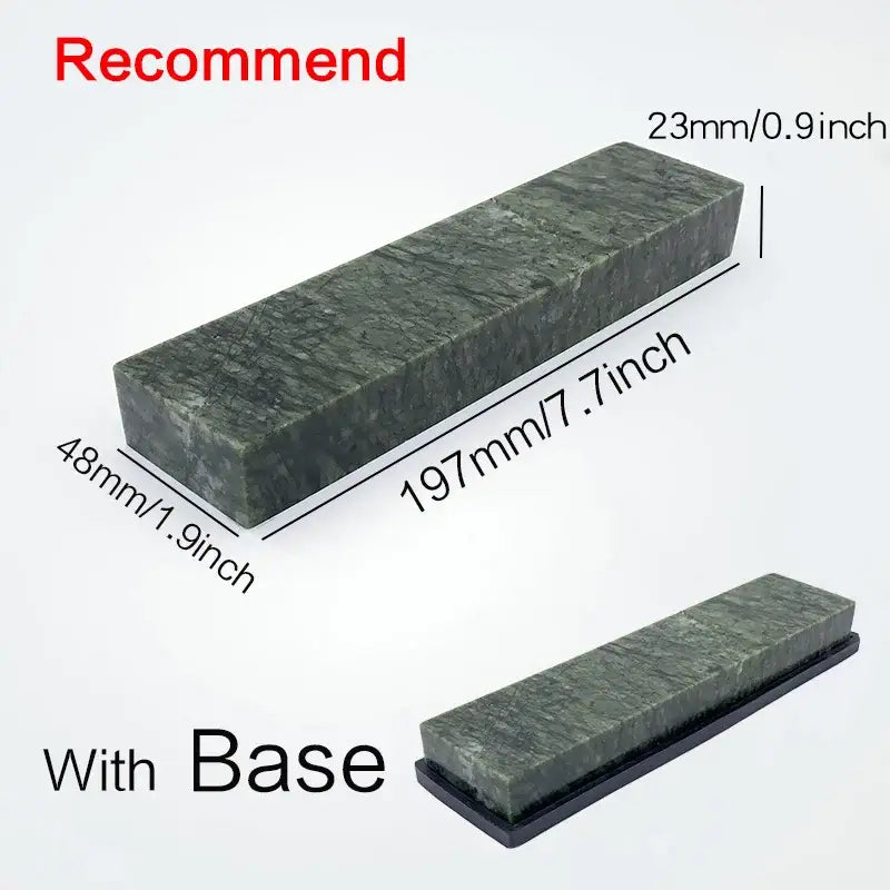 Professional green stone knife sharpener set kitchen honing block